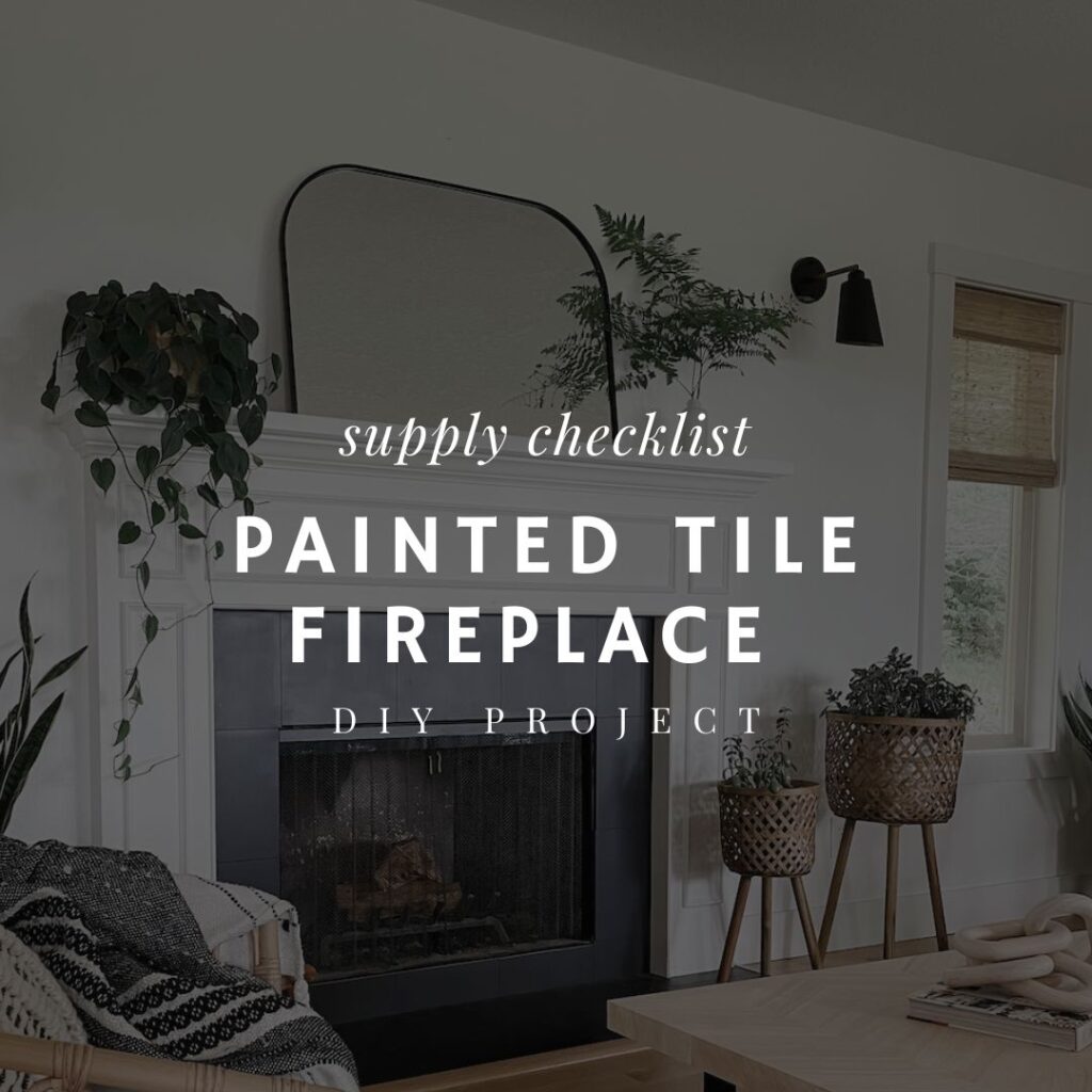 painted tile fireplace