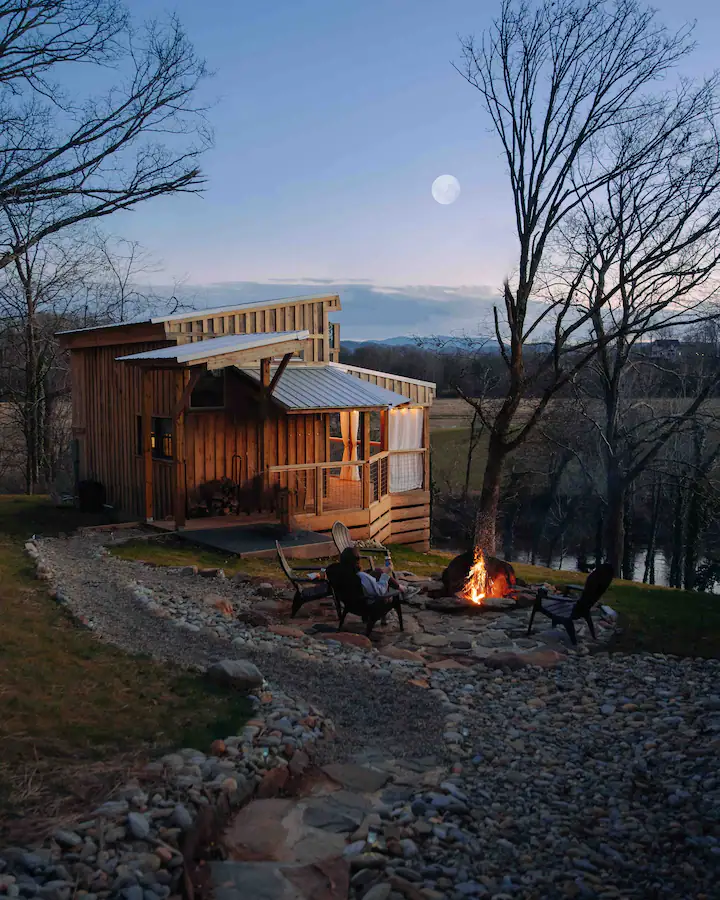tiny house airbnb vacation home on the river